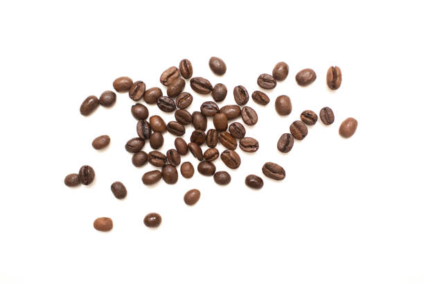istock Coffee beans heap. Isolated on white background. 1158582010