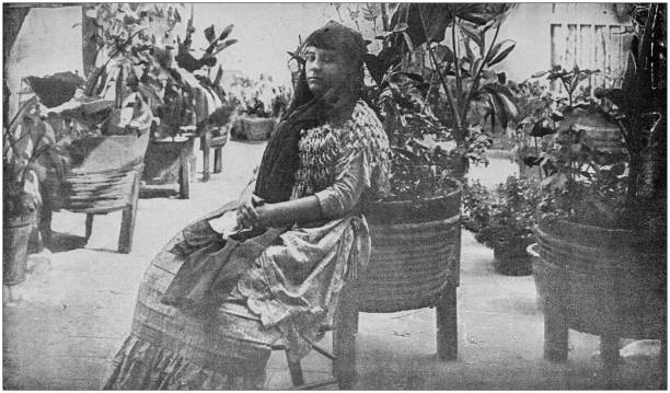 istock US Army black and white photos: Cuban woman 1158582209