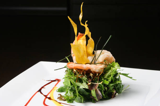 istock shrimp salad with crispy strips of fried plantain 1158584331