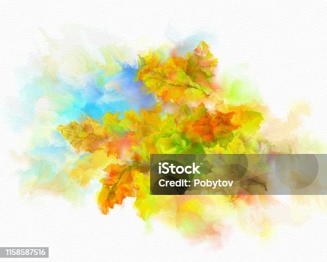 istock Watercolor autumn background 1158587516