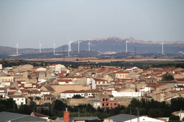 istock Panoramic view of Ontur village in Spain 1158591411