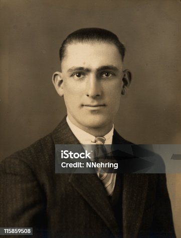istock 1930s portrait of man, retro 115859508