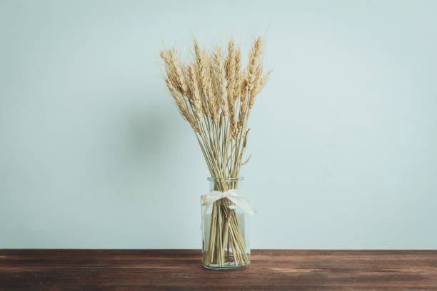 The Wheats In The Bottle on the wood board