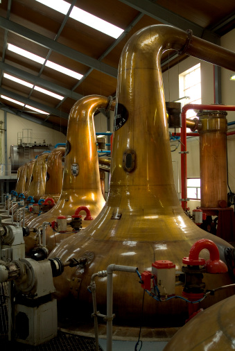 Distillation room of a famous Scottish Whisky