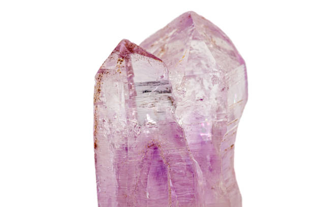 istock Amethyst Crystal Druse  macro mineral on white background 1158600454