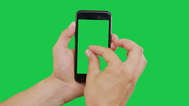istock Zooming Smartphone Green Screen 1158601147