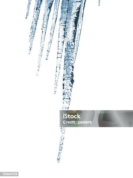 Semplice Icicles - Fotografie stock e altre immagini di Bianco - Bianco, Cadere, Composizione verticale