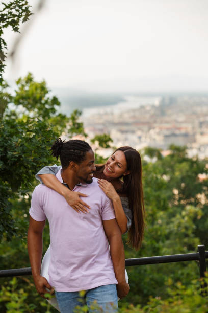 istock Couple enjoying the view on Budapest 1158602244
