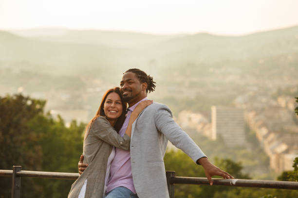 istock Couple enjoying the view on Budapest 1158602348
