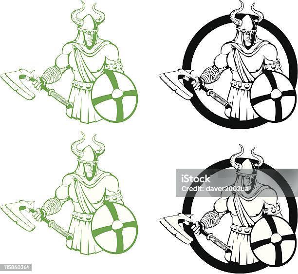 Ilustración de Vector Guerrero y más Vectores Libres de Derechos de Accesorio de cabeza - Accesorio de cabeza, Armadura - Armadura tradicional, Armamento