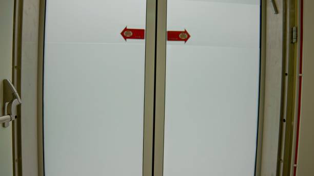 istock Closed automatic doors to the operating room in the hospital 1158604635