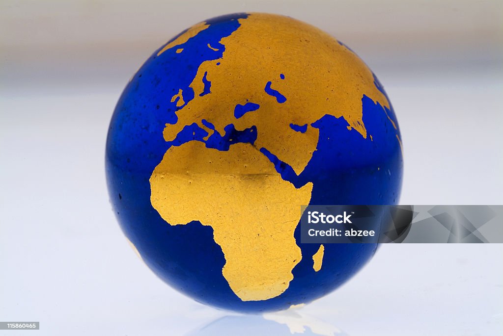 Grungey globo, África - Foto de stock de Azul royalty-free