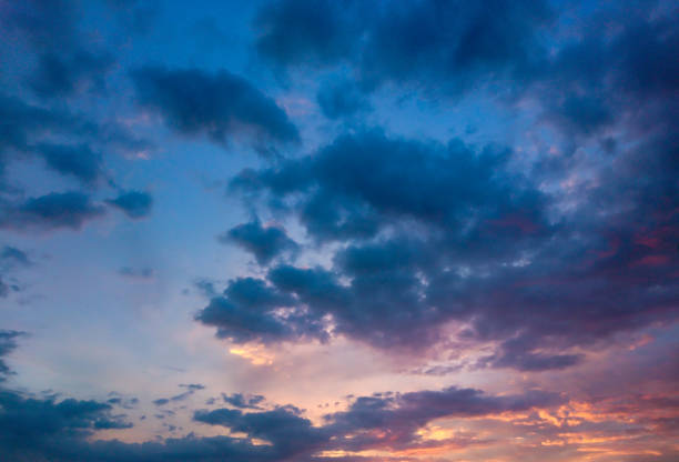 istock Sunset sky with yellow sun, beautiful background 1158605497