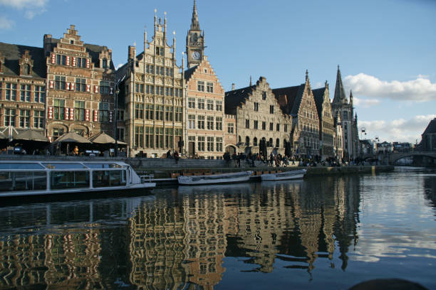 istock Graslei Reflections in Ghent 1158606778