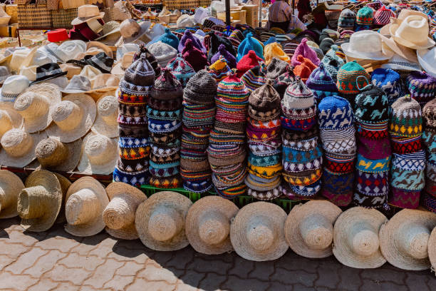 istock Wool caps in Marrakesh medina souk,Morocco, North Africa 1158606978