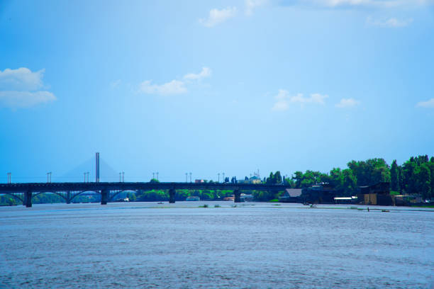 istock Beautiful view on a river Dnieper on summer, Kyiv, Ukraine 1158610274
