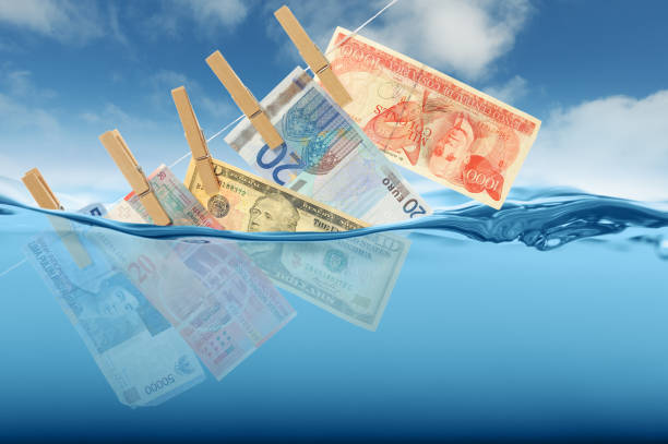 istock Money laundry concept - financial crime 1158610327