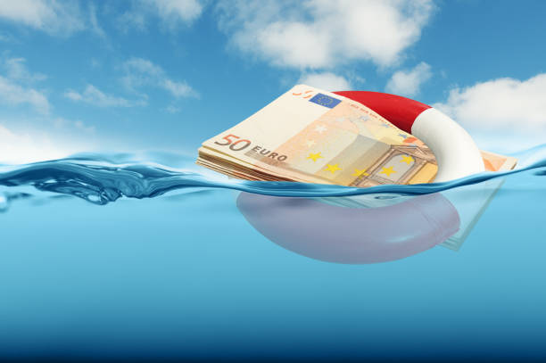 Euro rescue concept - bank note modified