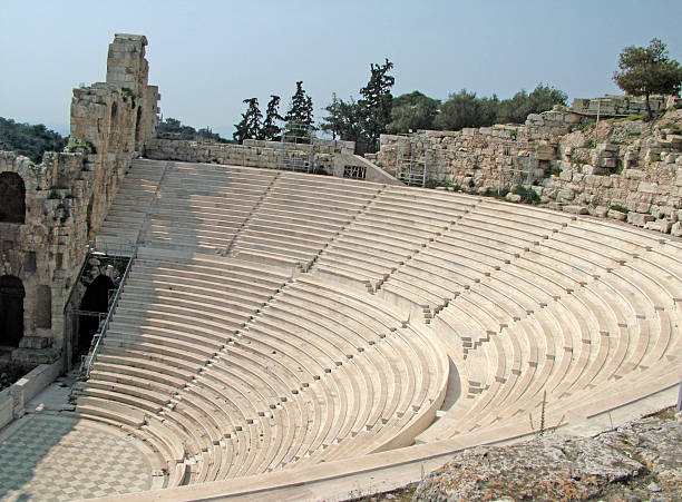 antigo teatro de herodes ático - herodes atticus - fotografias e filmes do acervo