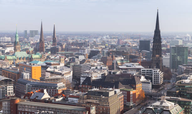 istock Hamburg cityscape, Germany. Aerial view 1158613815