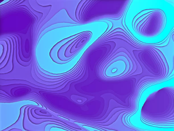 istock Abstract colored paper cut art background design for website template. Topography map concept. 3d rendering 1158619958