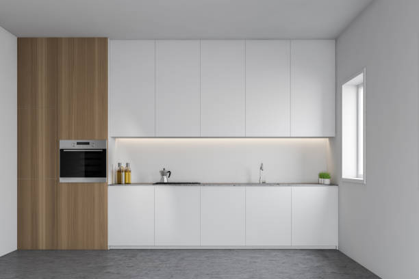 istock White and wooden kitchen with countertops 1158619961