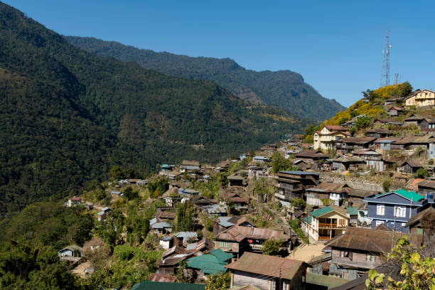 Khonoma Village, Nagaland, India stock photo