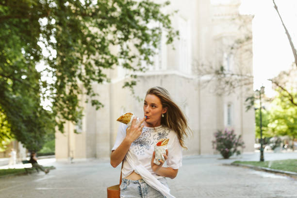 istock Eating souvlaki in Plaka, Athens 1158621933