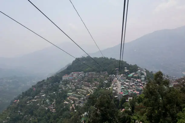 Cable car, Gangtok, Sikkim, India.