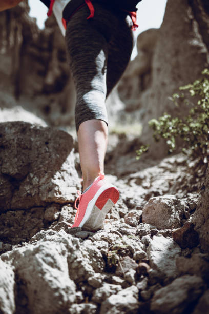 istock Female Hiking Through Rocky Land 1158625299