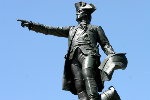 old statue of George Washington in front of the White House in Washington DC