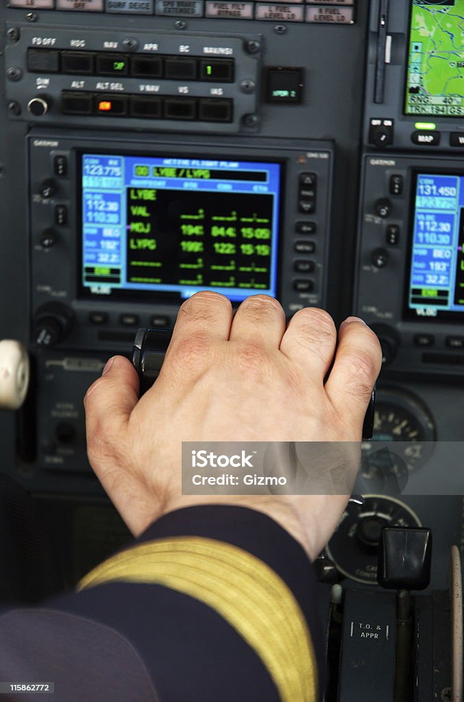 Pilotos cabina de - Foto de stock de Aterrizar libre de derechos