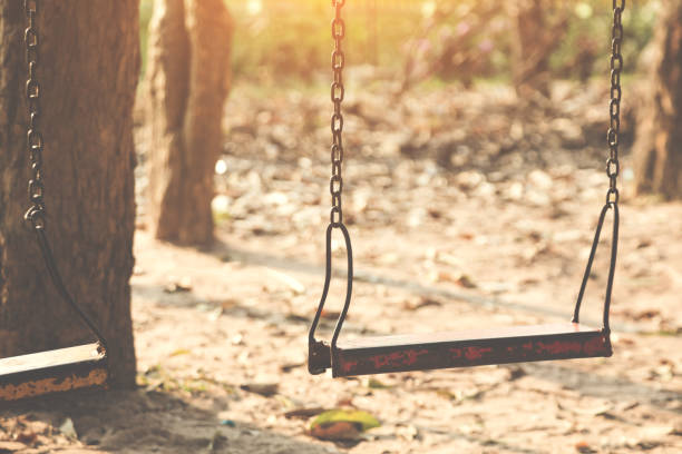 istock Children swing,playground in the park 1158631162