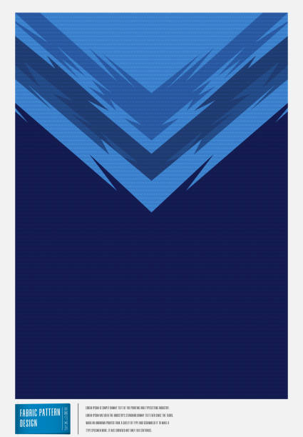 ткань текстильный узор для спортивной одежды, футбол джерси, футбольный комплект, или спортивная форма.  минимальный шаблон дизайна обложк� - ball sports uniform sport blue stock illustrations