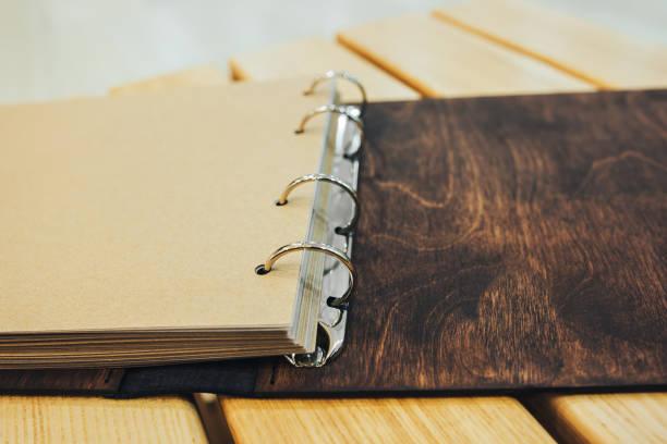 istock A book with a wooden cover 1158641310