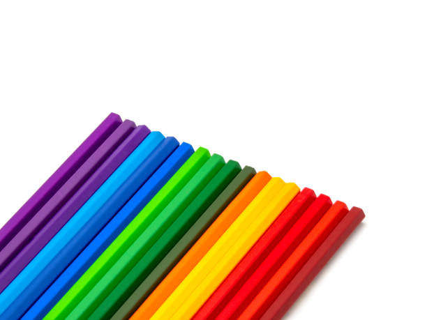 istock Color pencils isolated on white background with copy space for insert text. 1158646069