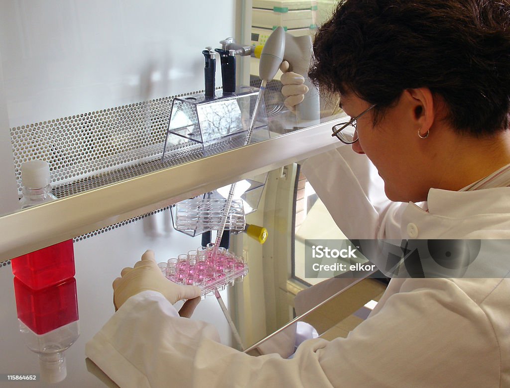 Wissenschaftler arbeiten mit Handy Kultur - Lizenzfrei Hygiene Stock-Foto