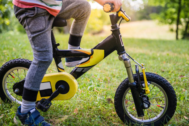 istock First bike for 4 year old boy Close Up 1158651096