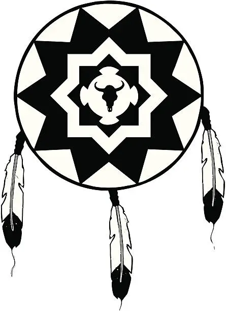 Vector illustration of American Indian War Shield