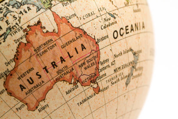 A focused shot of a globe, perfect for concepts of travel planning, global learning, and worldwide communication.