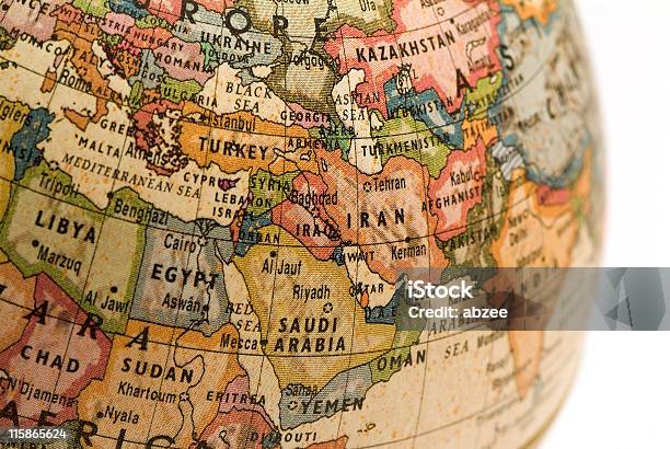 미니 Globe 중동 중동에 대한 스톡 사진 및 기타 이미지 - 중동, 지도, 이란