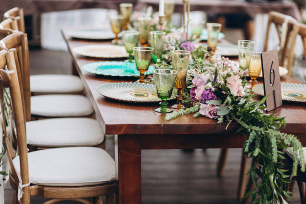 istock Boho wedding table for a newlywed banquet. 1158657686