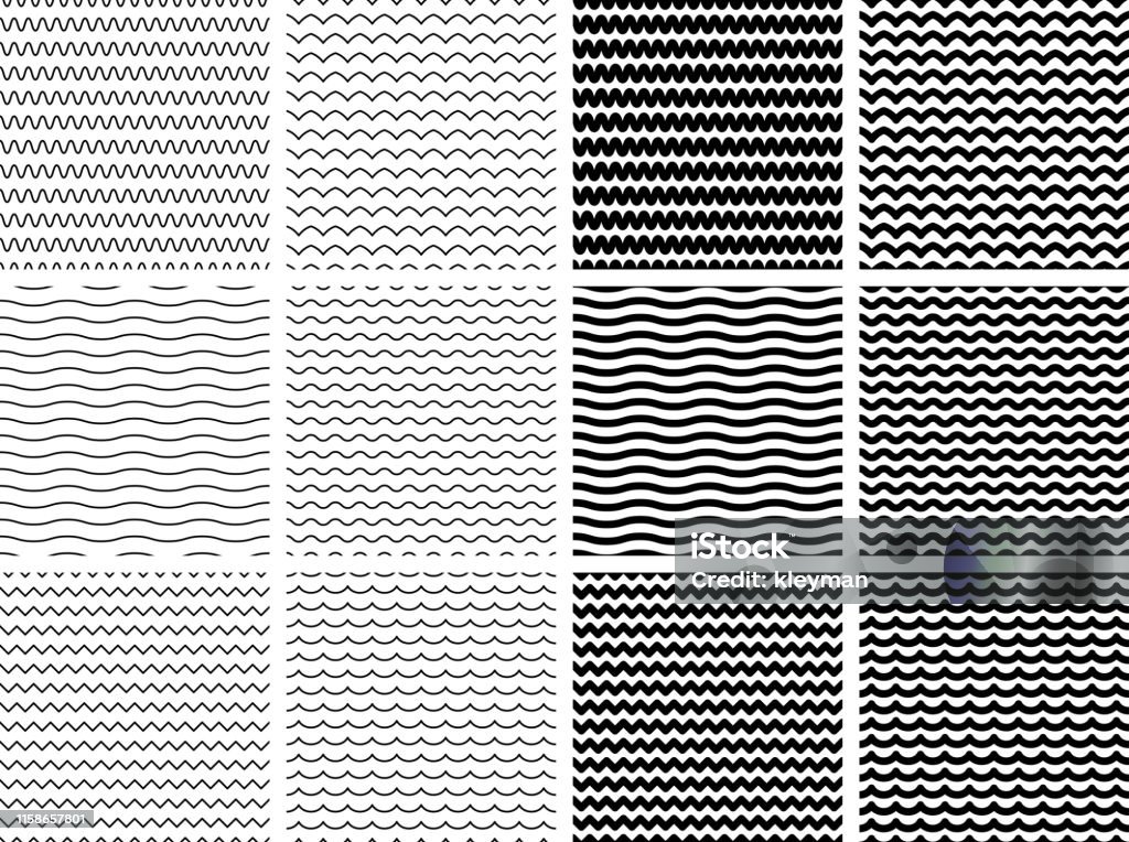 Seamless Wave Pattern Stock Illustration - Download Image Now - Wave ...