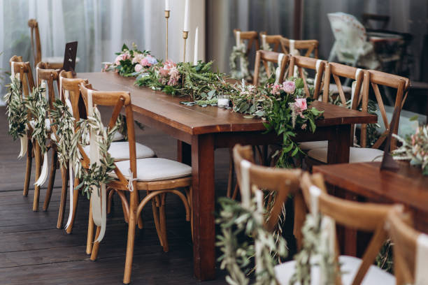 istock Boho wedding table for a newlywed banquet. 1158657904