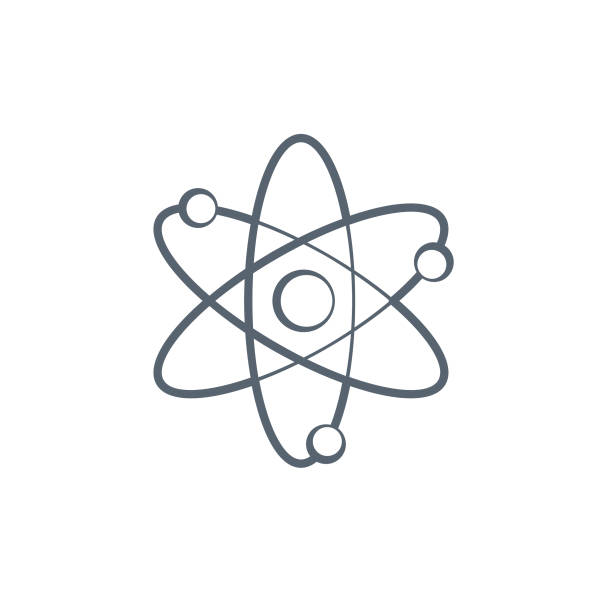 Power and Oil Flat Icon - Atom A flat icon from a set of power and oil icons. - Atom nuclear energy stock illustrations