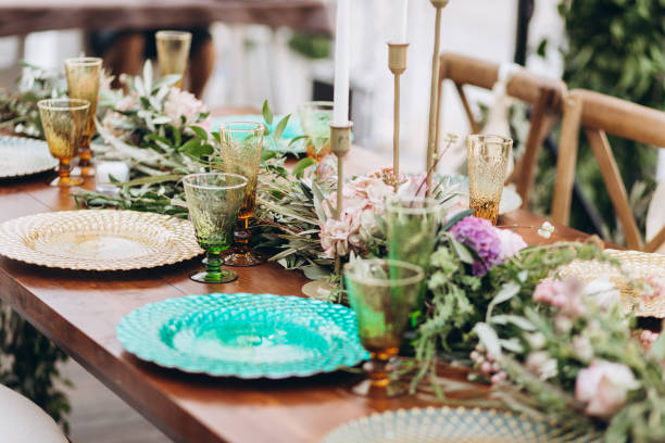istock Boho wedding table for a newlywed banquet. 1158660661