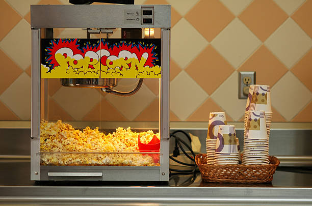 popcorn popper stock photo