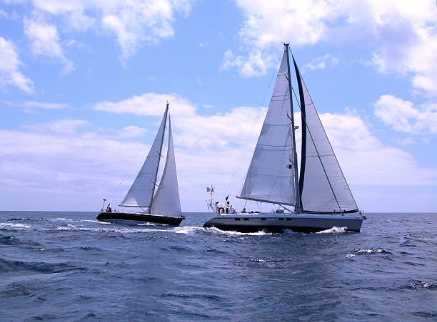 regatta in Atlantic Ocean stock photo