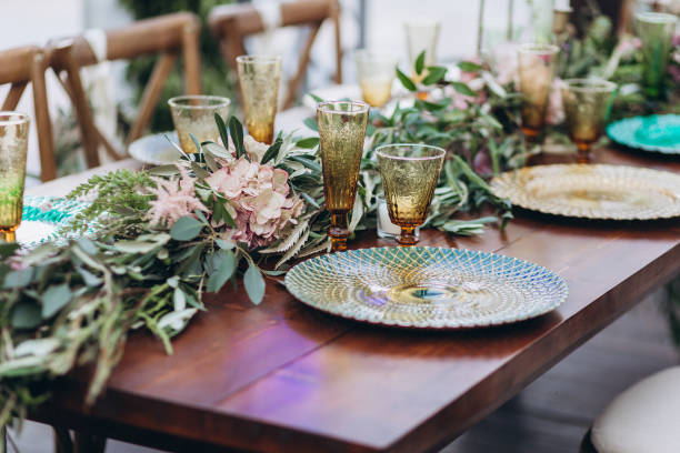 istock Boho wedding table for a newlywed banquet. 1158664595