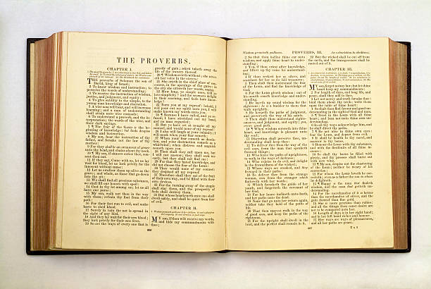 istock Church bible open at the book of proverbs 115866636